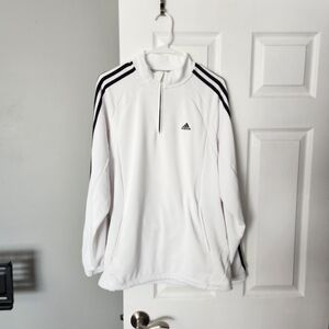 Adidas Bright White Warmup 1/4 Zip